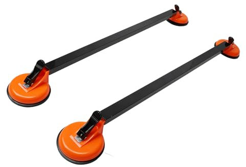 Barres Transversales Universelles pour Galerie de Toit de Voiture, 92 Cm, Fixation par Ventouse en Acier avec Système de Fixation sécurisé Réglable