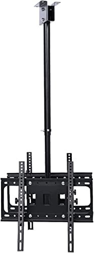 Supporto TV sospeso, Supporto TV Multifunzione soffitto, Supporto TV soffitto con Regolazione dell'inclinazione e dell'altezza, Adatto alla Maggior Parte dei televisori curvi e Piatti 26-52 Pollici.