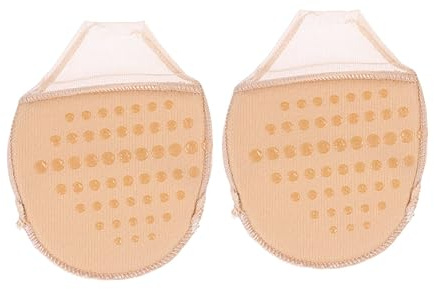 BESTYASH 3 Pairs Khaki Forefoot Shoe Pads for High Heels Invisible Open Toed Cushions with Elastic Slip Material Ball of Foot and Protect Toes from Pressure and Friction