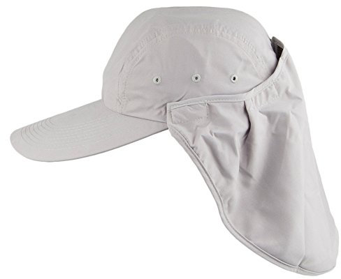 Dorfman-Pacific Cap mit abnehmbarem Sonnenschutz - Grau - Einstellbar