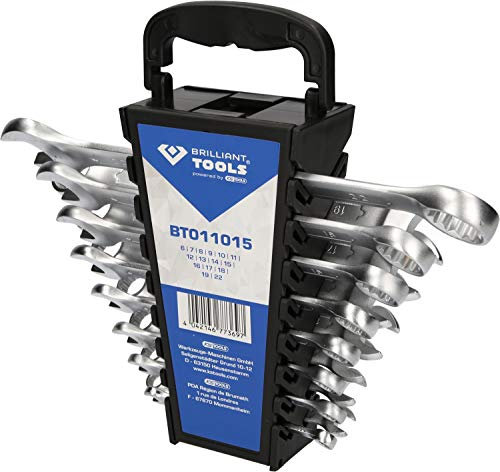 BRILLIANT TOOLS BT011015 Serie di Chiavi combinate, 15 pz [Powered by KS Tools]