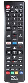 DCU TECNOLOGIC | LG-Fernbedienung | LCD/LED-Fernbedienung | Taste für Netflix und Prime Video | Schwarz