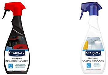 STARWAX Nettoyant Quotidien pour Vitrocéramique et Induction - 500ml -Idéal pour Nettoyer les Plaques en Vitrocéramique et Enduction & Nettoyant Anti-Calcaire pour Cabine de Douche - 500 ml