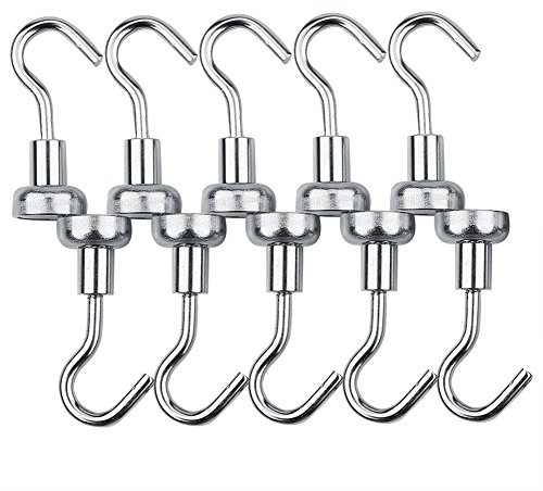 Pilipane Ganchos magnéticos de 10 Piezas, Gancho para Colgar de Servicio Pesado y práctico Ganchos magnéticos potentes Herramientas de organización en Interiores, Gancho de Crucero Extra Fuerte(10mm)