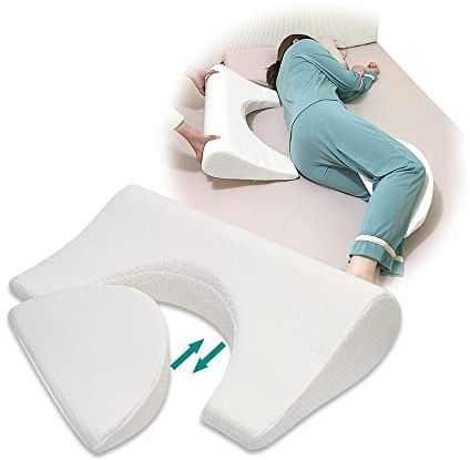 KAAMOS Coussin en mousse inclinée pour escarres de lit, coussin médical pour dormir sur le côté, coussin d'ulcère, cale inclinée en mousse pour personnes âgées après une chirurgie (60 cm de long)