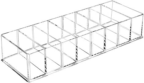 QINERSAW 1 Stück Abnehmbar Kosmetik Organizer Schublade 8 Fächern Make up Aufbewahrungsboxen Beauty Organizer Schmink Aufbewahrung Make up Lagerung Transparent Kosmetik Box für Waschtisch Badezimmer