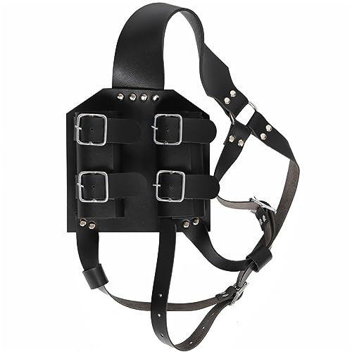 Anjinguang Cosplay Disfraces Atrezzo Vaina de la espada retro medieval, Guerrero del Renacimiento Espalda Cinturón Espadas Funda PU Cuero Espada Funda Negro Marrón