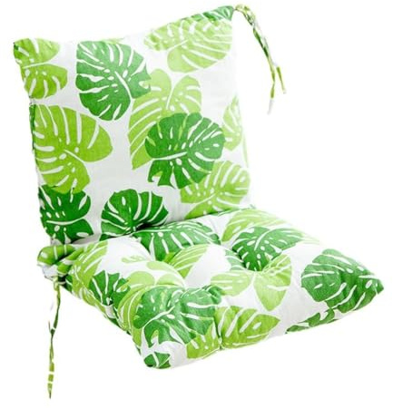 Baitang 2 cuscini per sedia con schienale, cuscini per schienale con nastri, per sedia da giardino, cuscino per sedia da giardino, cuscino per sedie(40 x 80 cm)