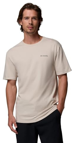 Columbia CSC Basic Logo à manches courtes, Coton biologique, Stretch confortable, Col côtelé, Design graphique - Hommes