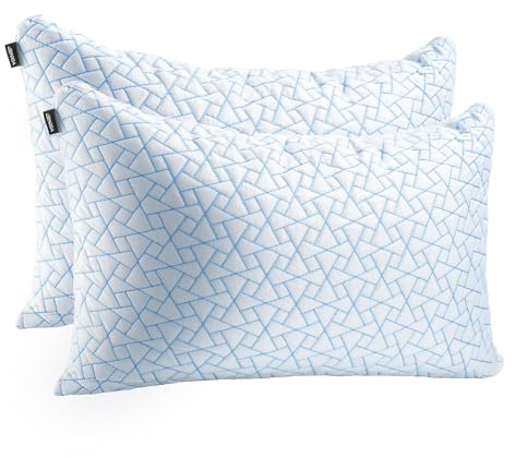 JINXIA Almohadas Altura Ajustable Almohadas 76 x 51 cm (2 Unidades), Relleno de Microfibra Hipoalergénico Almohada Viscoelastica, Apto para Todas Las Posiciones al Dormir