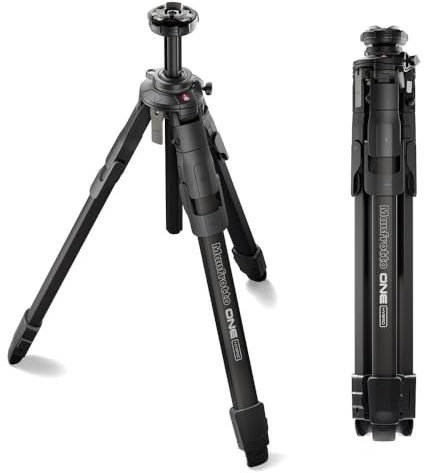 Manfrotto ONE Hybrid Aluminium Tripod – Photo & Video Tripod System, 15kg Load, Levelling Column, 90° Horizontal Column, Quick Release, Lightweight Shooting Support for DSLR & Mirrorless Cameras