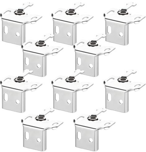 10 Stück Jalousieträger, Universalträger Jalousie Halterung Träger für Jalousien mit 25mm Oberschienen Jalousie Klemmträger Vorhang Track Zubehör für Jalousien Decken Wandmontage