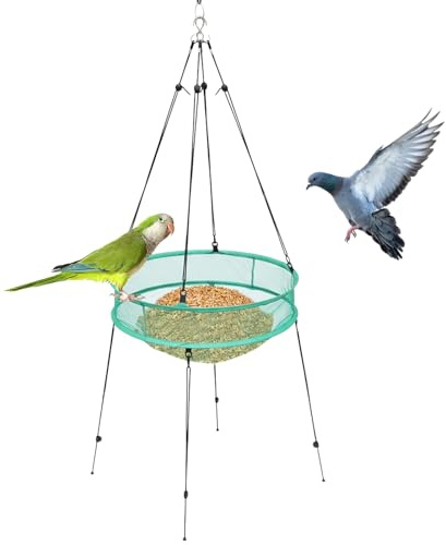 Recogedor de cuencos para pájaros, robusto, plegable, duradero, se mantiene tumbado - comederos para colibríes - para familias y amigos al aire libre jardín césped patio terreno