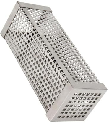 Uonlytech Tubo Affumicatore in Acciaio Inossidabile 6 Pollici Quadrato per Pellet Barbecue Compatibile Griglie Elettriche, a Gas a Carbonella per Affumicatura Calda e Fredda