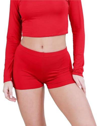 janisramone® Women's Stretchy Mini Shorts - Chic Hot Pants for Club, Dance & Gym, Perfect Summer Fashion, Fitted Style