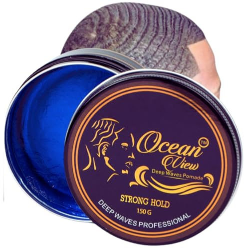 Pomada Ocean View Deep Waves - Envase de 4 oz a base de agua - Aplicación suave y fijación fuerte - Sin residuos, a base de agua y fórmula profesional