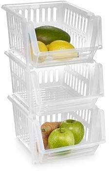 Lakeland Stackable Storage Baskets – Set of 3