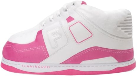 Flamingueo Chaussons Femme - Pantoufles Homme - Design Sneakers - Unisexe - Réfléchissants - Slippers - 100% Polyester Ultra-Doux - Antidérapants - Taille Unique