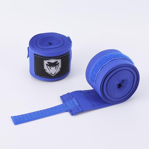 Yzpklhw 2 STK Boxbandagen, Boxen Bandagen mit Daumenschlaufe, Elastische Boxing Bandagen, Hand Boxbandagen for Kickboxen, Sport, Boxen Bandagen（Tiefblau）