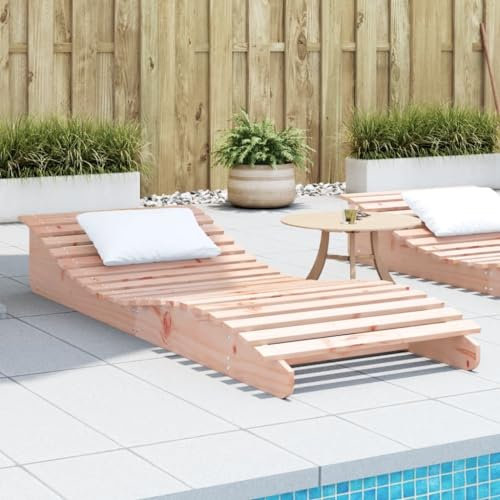 Festnight Sonnenliege Holz Wetterfest Garten Doppelliege Loungebett Sonnenbett Outdoor Bett Holzliege Garten Liege Holzliege Himmelsliege Liegelänge 205 x 80 x 31,5 cm Douglasienholz