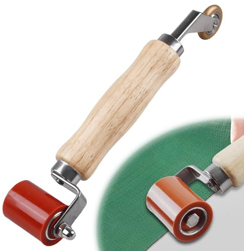 2 IN 1 Andrückwalze Rollen Hochtemperaturbeständige: 40 mm Silikon Andrückrolle und 6 mm Messing Bodenecke Nahtroller Nahtroller Doppelt Gelagerte Andruckrolle Roofing PVC Schweißwerkzeug