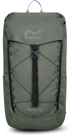 Regatta Zaino Survivor 25L in tessuto riflettente, resistente e resistente, perfetto per passeggiate, escursioni, campeggio e trekking, Verde, L, Casual