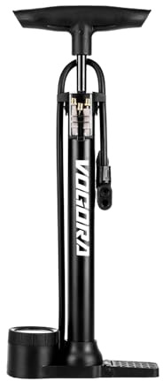 Pompe à vélo VOGORA avec Manomètre de Précision Numérique - Pompe Bicyclette 160 PSI pour valves Presta & Schrader - Pompe à Pied pour pneus, Ballons et Articles gonflables