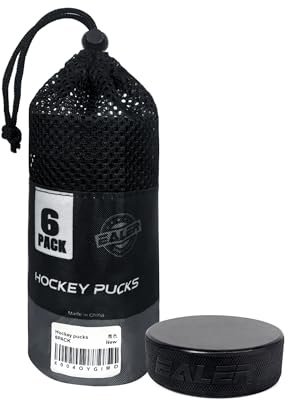 EALER Ice Hockey Pucks (6‑Pack) – Official Regulation 3″ Diameter × 1″ Thick, 6 oz – Junior Lightweight, Senior & Heavyweight Training Pucks for Practice & Classic Play