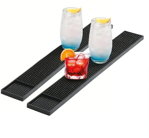 Generico 2 Pezzi Tappetini PVC 60 8 Cm Barista Ristorante Bar Asciugatura Tappetino per Il drenaggio Rapida stoviglie Bar Mat Antiscivolo Club Cucina