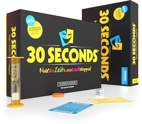 DENKRIESEN – 30 Seconds® Plus gratis promoversion | Partyspel för vuxna och familjer | Brädspel från 12 år | från 3 spelare | 2400 villkor | gissningsspel för grupper och spelkväll – dubbelpack