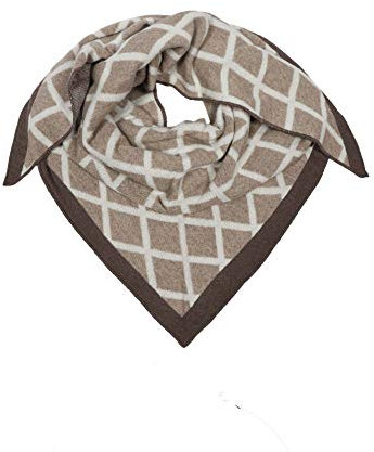 Zwillingsherz Dreieckstuch Stola Schal mit Kaschmir und Wolle für Damen Mädchen Jungen Kinder - Hochwertiges Cashmere Halstuch im Karo Muster Motiv - Damenschal für Sommer Herbst Winter