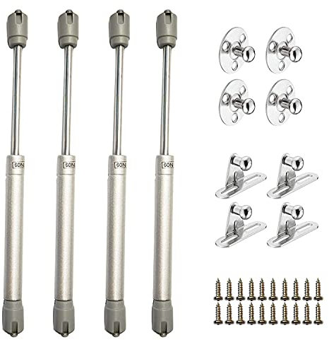 ZFYQ Pistones a Gas, 4pcs Hidráulico Muebles Cocina Amortiguador Puertas Elevables 60N / 6kg Bisagras Resortes Armario con Tornillos