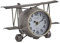 Dekorative Tischuhr im modernen Design Flugzeugform silber/schwarz Stans