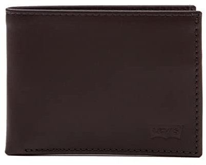 Levi's Batwing Bifold ID, Accesorio de Viaje- Billetera Plegable Hombre, Marrón (Brown), Talla Única