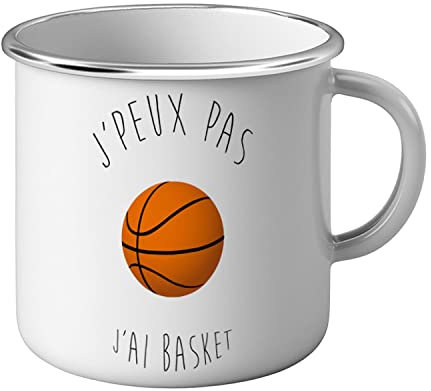 Fabulous Mug Métal Tasse J'Peux Pas J'Ai Basket Ballon de Basket-Ball Humour Rigolo Fun