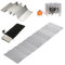 TOTMOX 10 Platten Aluminiumlegierung Faltbarer Camping Gasherd Windschutz, Outdoor Küche Windschutz Silber mit eingebauter Halterung