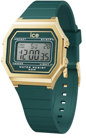 ICE-WATCH - Ice Digit Retro Verdigris - Blaue Damenuhr mit Plastikarmband - 022069 (Small)