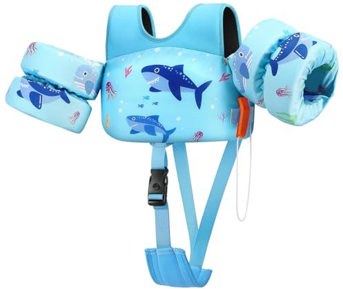 HeySplash Toddler Swim Vest, Infant Floaties Fit 13-20-30 Lbs, Puddle Kids Jumper with Crotch Strap & Safety Buckle, Baby Pool Float Jacket Arm Floaties Floatie Water Wing, Boat Swim Trainer Aid 1-3