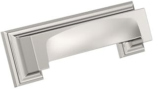 Amerock BP36762PN | Appoint 3 inch or 3-3/4 inch (76mm or 96 mm) Center to Center Polished Nickel Cabinet Cup Pull | Kitchen Cabinet Hardware | Furniture Hardware | Drawer Handle