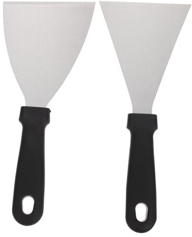 BEBEMOKO 2pièces Spatules Pour Plancha Acier Inoxydable Accessoires De Cuisine Pour Barbecue Et Hamburgers Spatules De Cuisine Pour Retourner Les Aliments