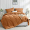 JELLYMONI Bettwäsche 200x200 Baumwolle Bettwäsche-Sets Orange Oeko-Tex 100% Gewaschene Baumwolle Bettbezug mit Reißverschluss und 2 Kissenbezüge 80X80 mit Umschlag Weich 3-Teilig