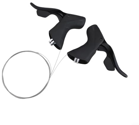 Hasaller Fahrrad-Schalthebel, 1 Paar, Fahrrad-Schalthebel, Rennrad, Steuerung, Schalthebel, Aluminiumlegierung, ABS, Lenker, Kabelschalter (R5)