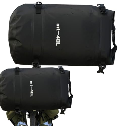 Motorcykel Styv Packsäck 40 Liter Vattentät Organizer För Verktyg | Bakre Ställningsväska för Cykel För Motorcykel och Cykel Resor, Uteäventyr, Hjälm, Utrustning och Verktyg