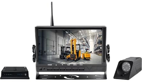 Kit Telecamera Senza Fili WiFi e Monitor 7 pollici Batteria 5200mAh per Carrello Elevatore Muletto