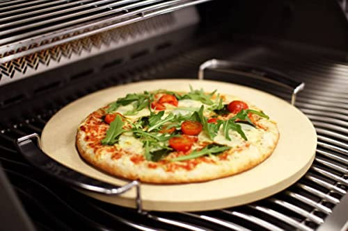 Pizza-Stein 33 x 1,5 cm inkl. Gestell - Brot-Backstein Kuchen Rezept Italien