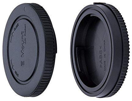 JJC Tapa de Cuerpo + Tapa del Objetivo de Cámara para Sony E Mount & Sony E Mount Objetivo (Conjunto de 1)