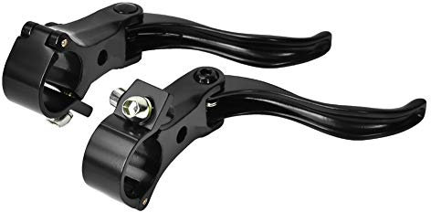 Bremshebel Fahrrad,Fahrrad Bremshebel Links/Rechts Handbremshebel,1 Paar Aluminiumlegierung Bmx Straße Mountainbike Scheibenbremse Bar Griff Ebene Schwarz Silber(Schwarz)