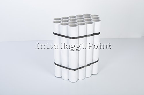 IMBALLAGGI.POINT - LOT DE 20 TUBES POSTAUX EN CARTON AVEC DES BOUCHONS EXPÉDITION EMBALLAGE CYLINDRE LONGUEUR 240MM X 40 MM DIAMÈTRE POSTER DOCUMENTS FORMAT A4