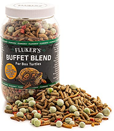 Fluker's Buffet Blend Box Turtle Diet, Insects, Veggies and Fruit with Fortified Pellets, 6.5 oz