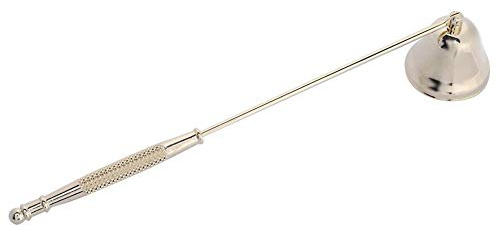 HEEPDD Candle Snuffer Polished Stainless Steel Candle Stopper Long Handle Candle Safely Extinguisher Snuffer Prevent Spray(Gold) Candlesnuffers